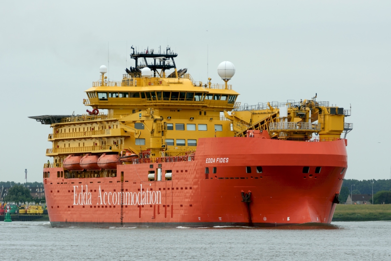 Ship EDDA FIDES (Accommodation Vessel) Registered in Norway